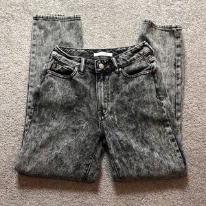 Pacsun Black Acid Wash Mom Jean
